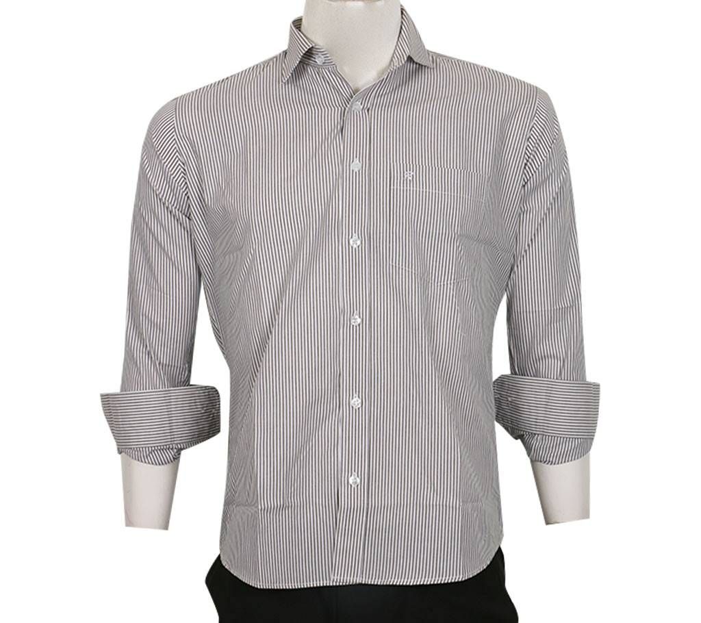 Cotton Mens Formal Shirt - Gray