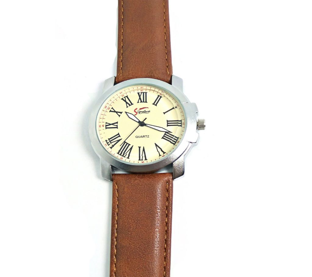 Signature Groovy Caramel Strap watch for men