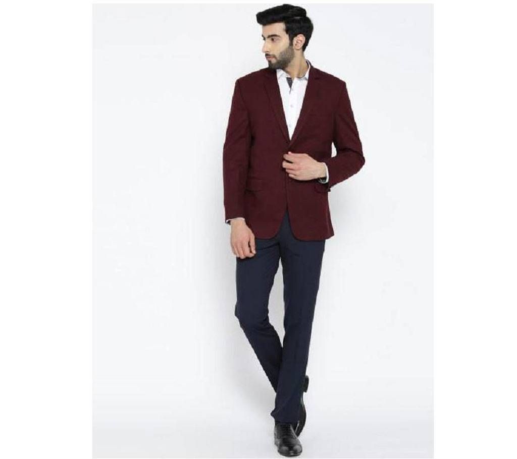F&F Regular Fit Single-Breasted Blazer - Maroon