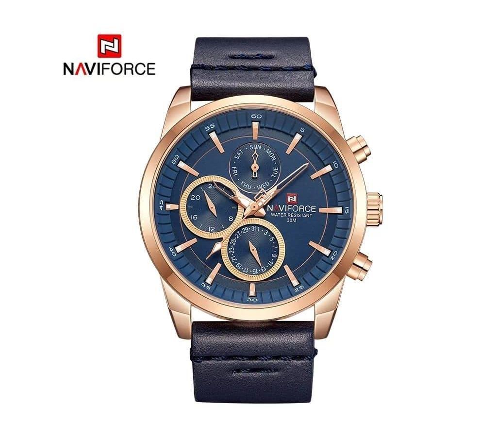 NAVIFORCE NF9148 FULL CALENDAR Leather watch For Men