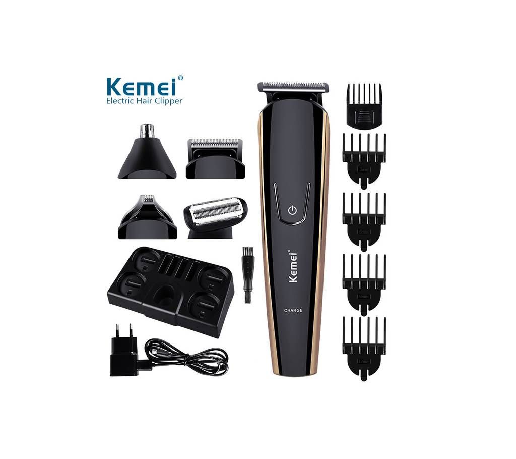 Kemei KM-526 Pro Rechargeable Electric Hair Clipper Washable Nose Beard Trimmer Shaver 5 In 1 Hair Cutting Machine For Men cheap
