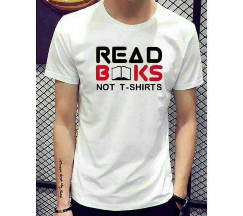 Read Books Cotton Round Neck  t-shirt