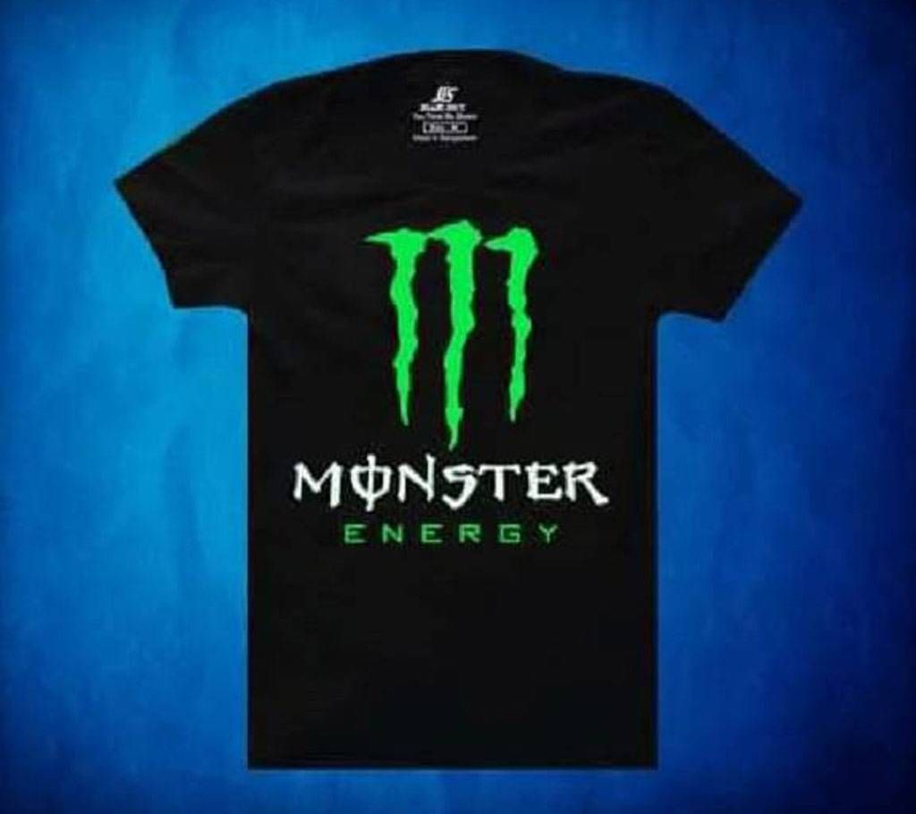 Mens Half  sleeve Black Cotton T-shirt