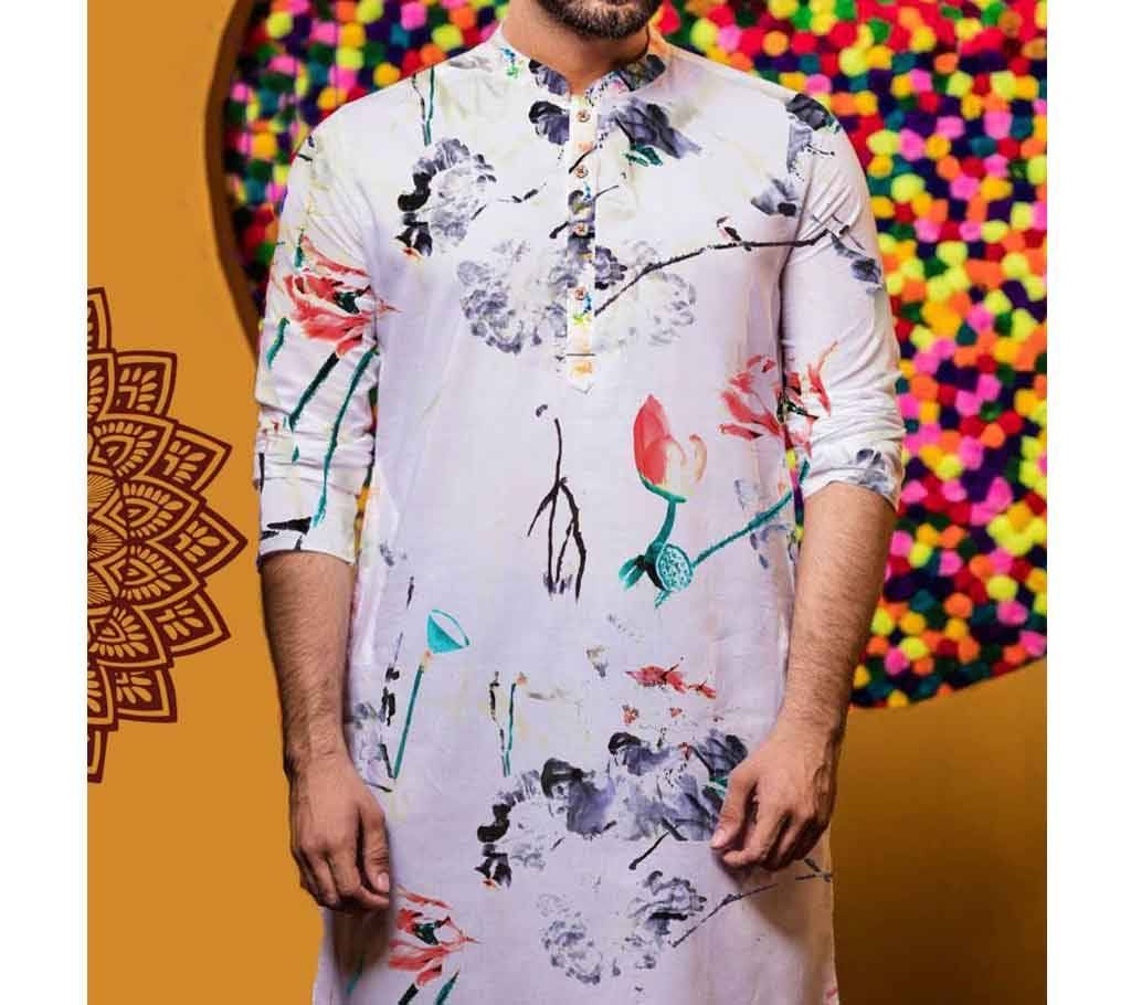 Semi Long Cotton Punjabi for men  - FA009
