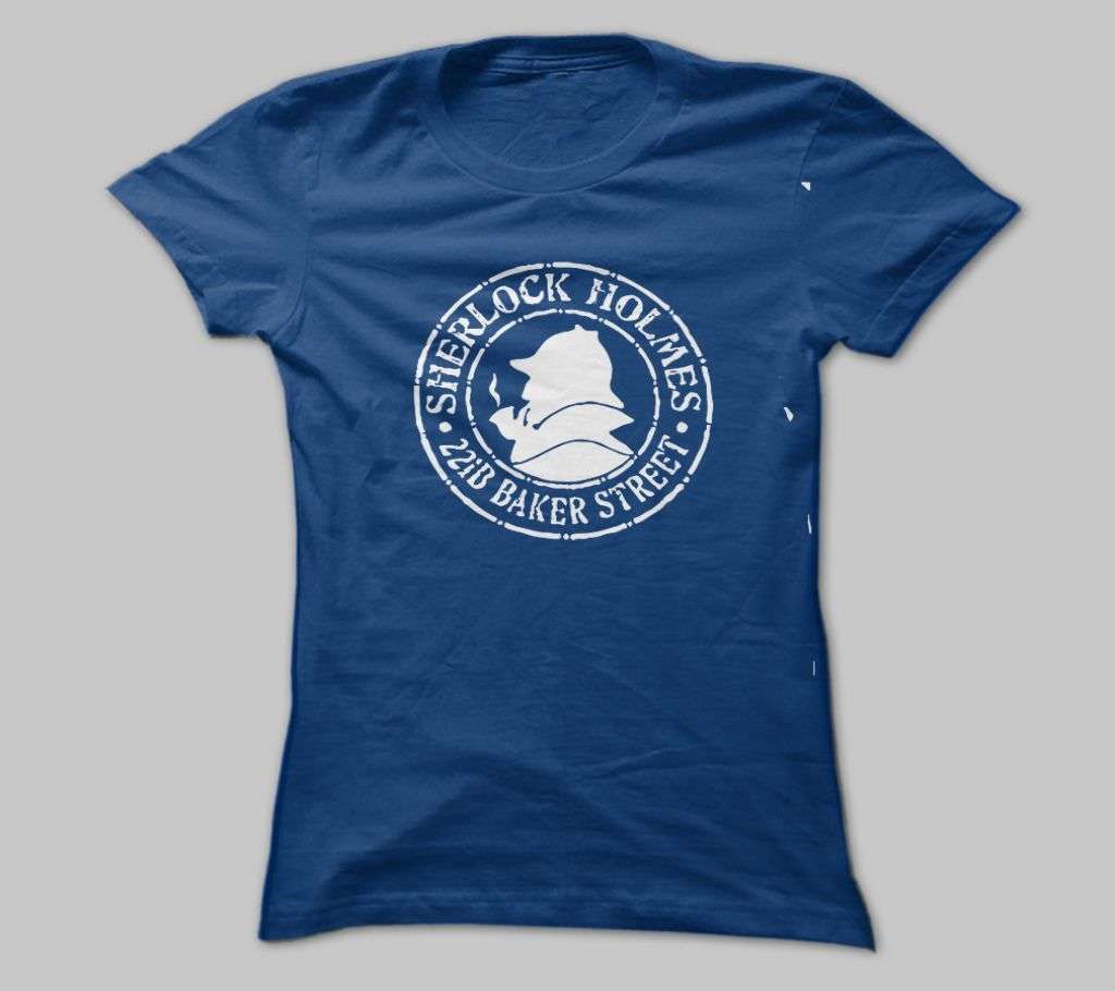 SHERLOCK HOLMES NAVY BLUE TSHIRT FOR MEN