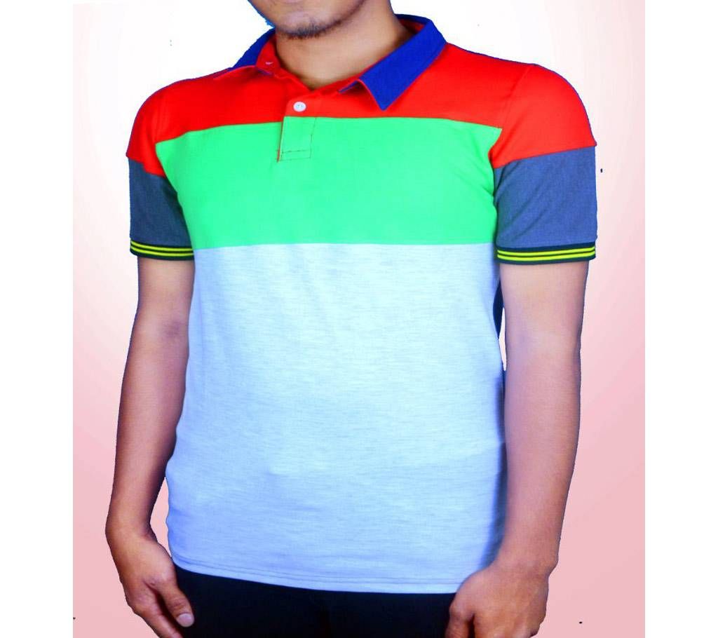 mens multi colar pk polo ti-shirt