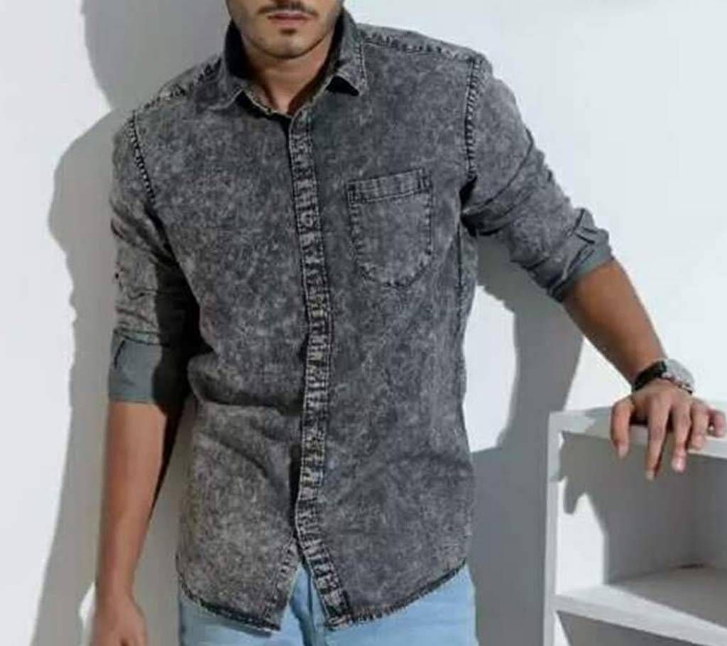 Wash black cool guy -Casual shirt