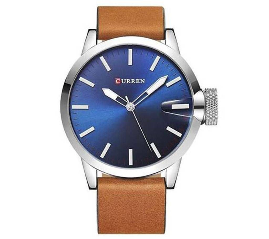 Curren1001 - Leather Wrist Watch For Men - Brown