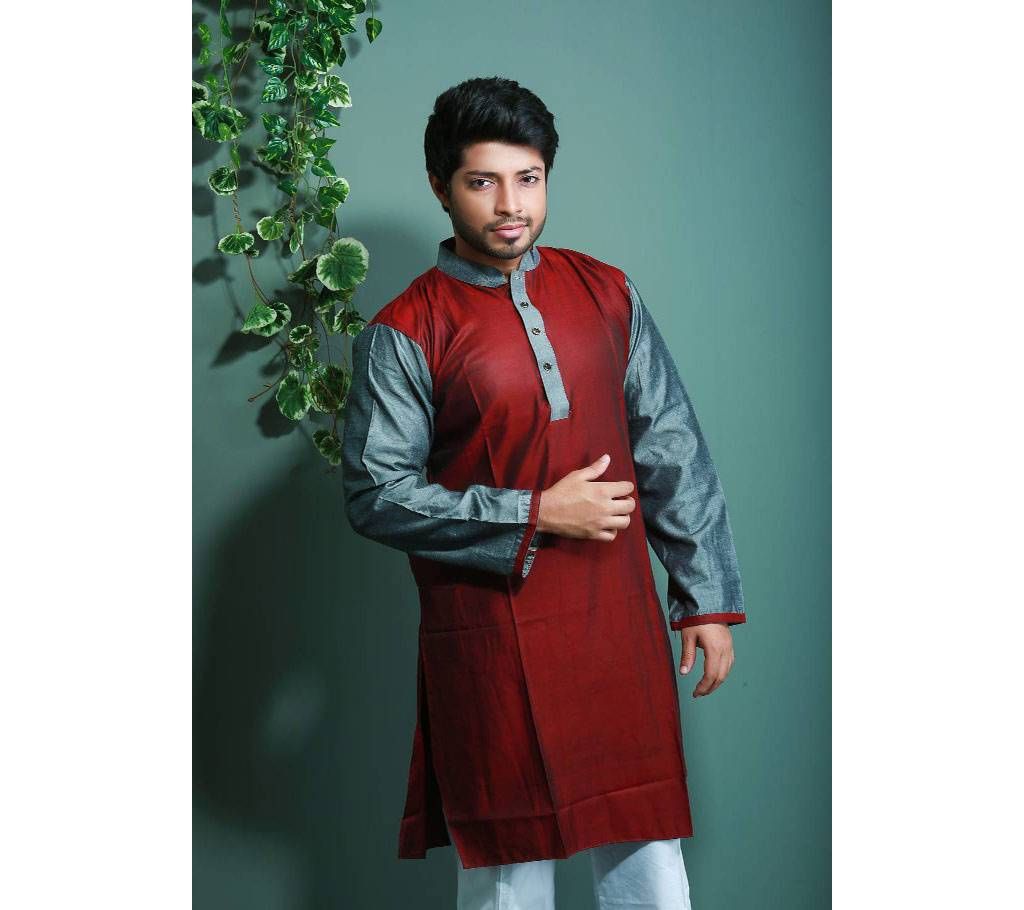 boishakhi Silk Cotton Semi Long Panjabi