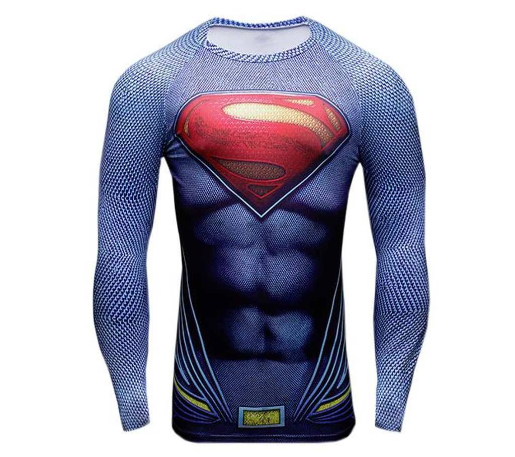 Super Man Gents Full Sleeve Casual T-Shirt