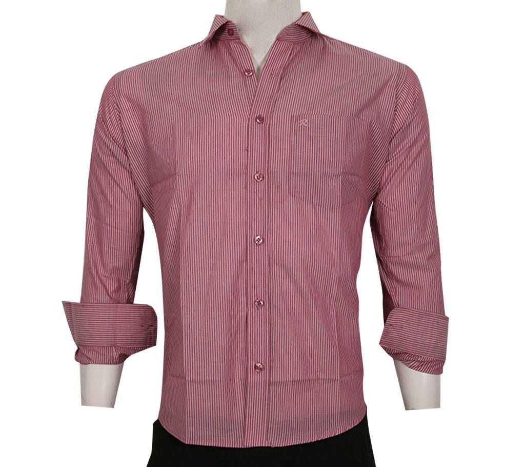 Maroon Cotton Formal Shirt for Men