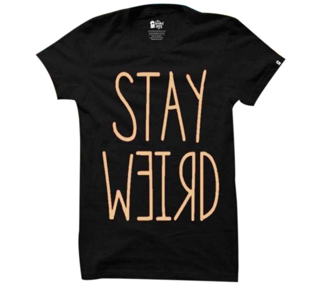 Black stay Cotton T-shirt