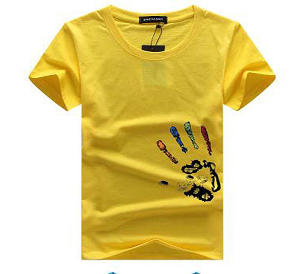 Yellow Colored Regular T-Shirt