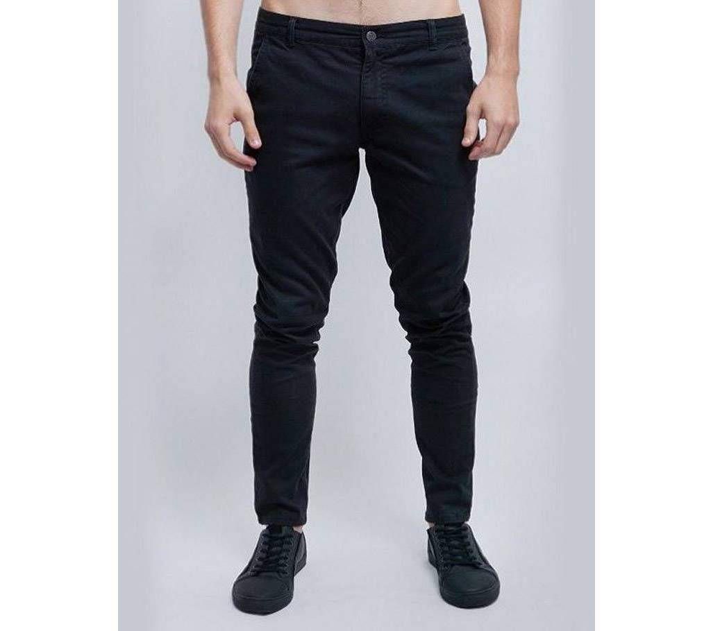 Black Skinny Fit Gabardine Pant 2