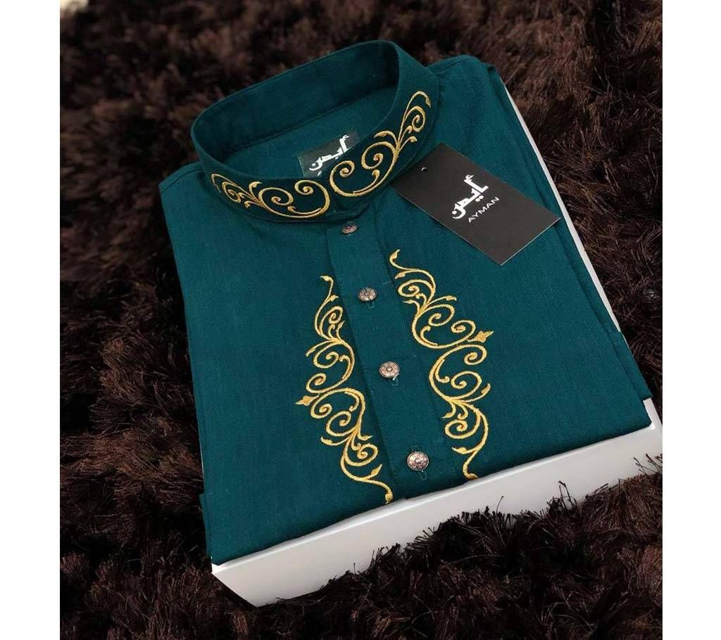 Teal Green Ayman Panjabi-02