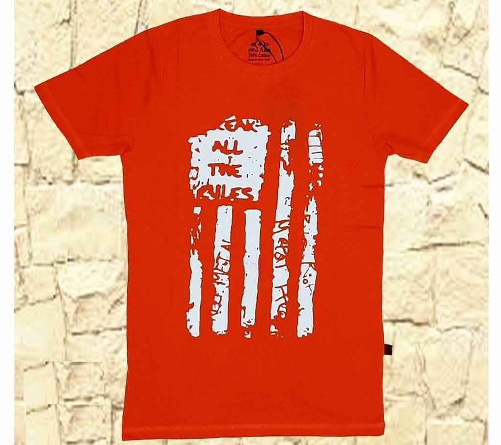 Rubber Print Cotton T-Shirt - 17 - AGF