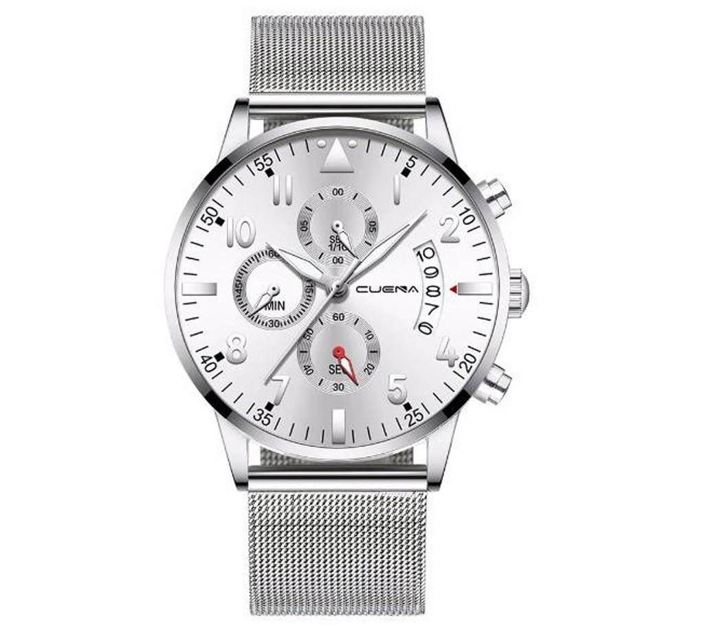 Original Cuena Stainless Steel Classic Analog Date Wristwatches