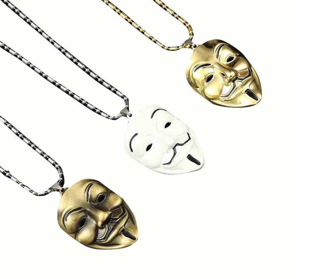 Vendetta Mask Pendant Necklace