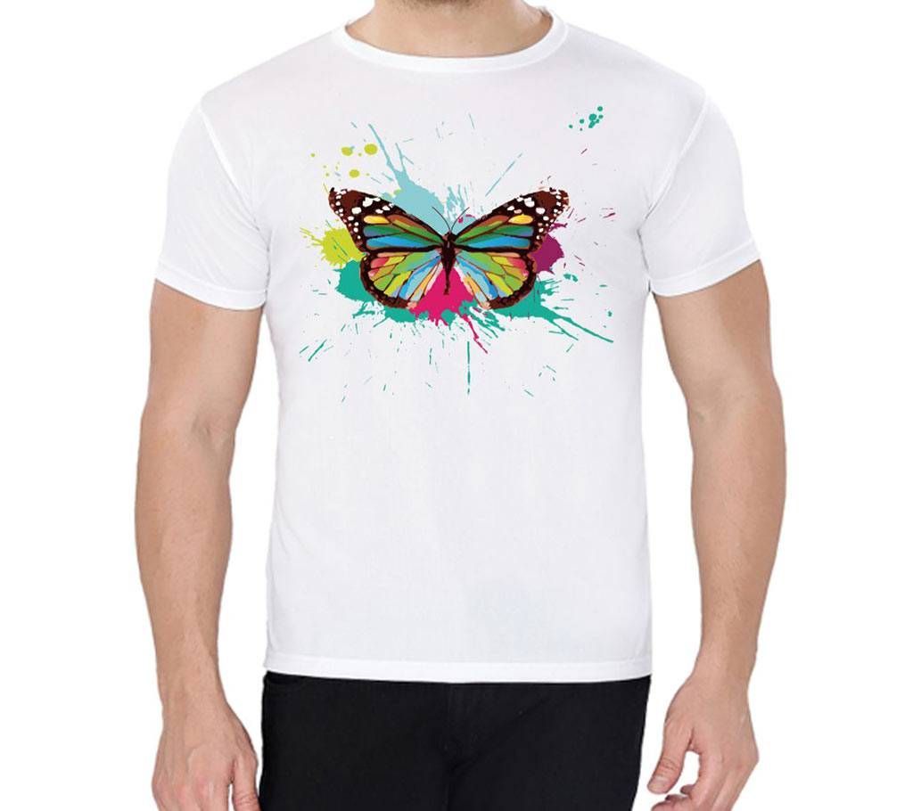 Butterfly Splash - Half Sleeve T-shirt For Men