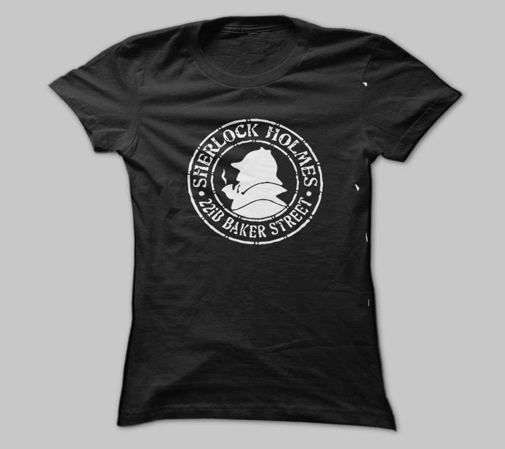 SHERLOCK HOLMES BLACK TSHIRT FOR MEN