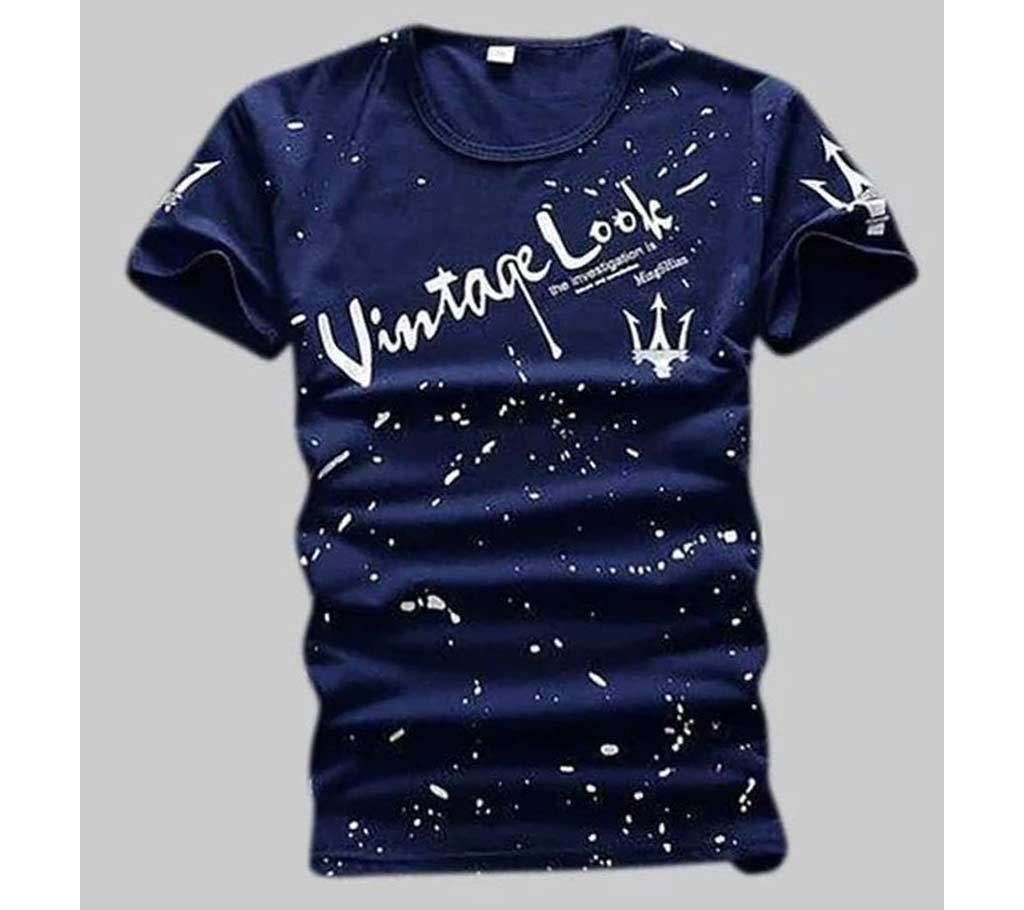 Menz Half Sleeve T-Shirt-blue