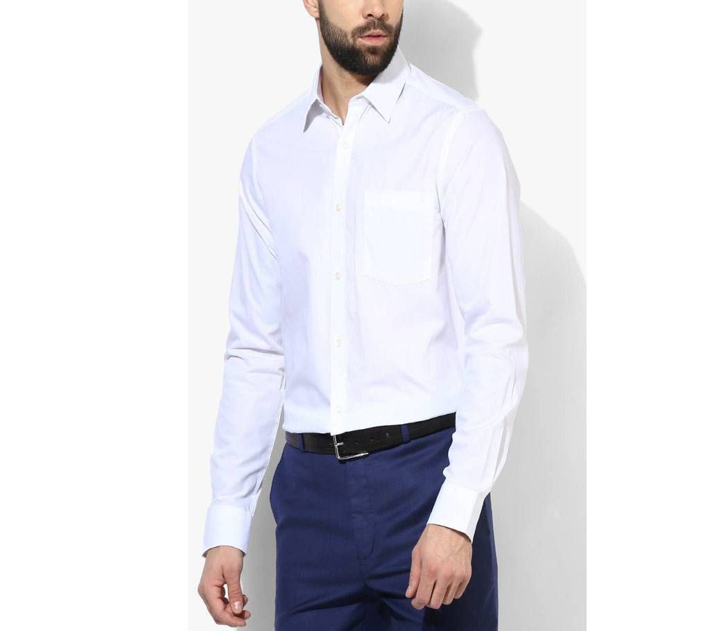 Menz Cotton Solid Color Formal Shirt