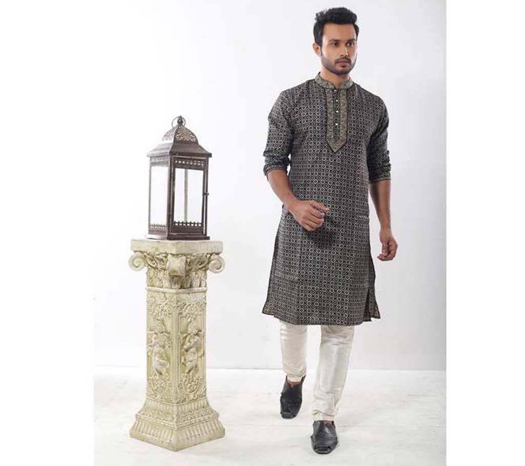 Indian Pure Cotton Luxury Printed Panjabi