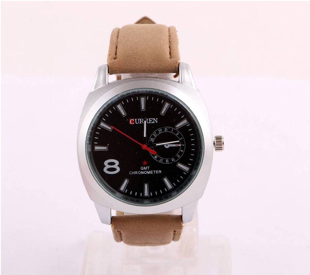 WRM01 PU Leather Wrist Watch For Men (Copy) - Brown