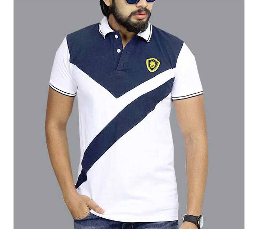 navy blue and white t shirt for men 