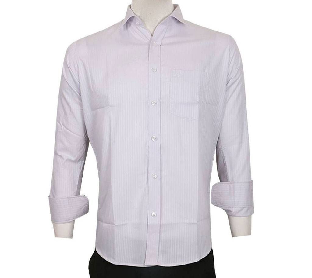 White Cotton Mens Formal Shirt