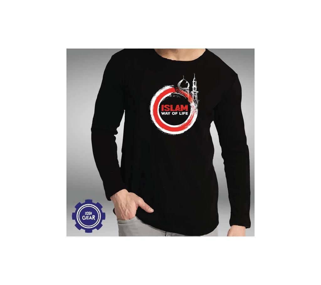 ISLAM WAY OF LIFE FULL SLEEVE T SHIRT (BLACK)