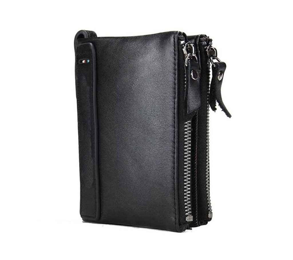 Black Leather Wallets for Men