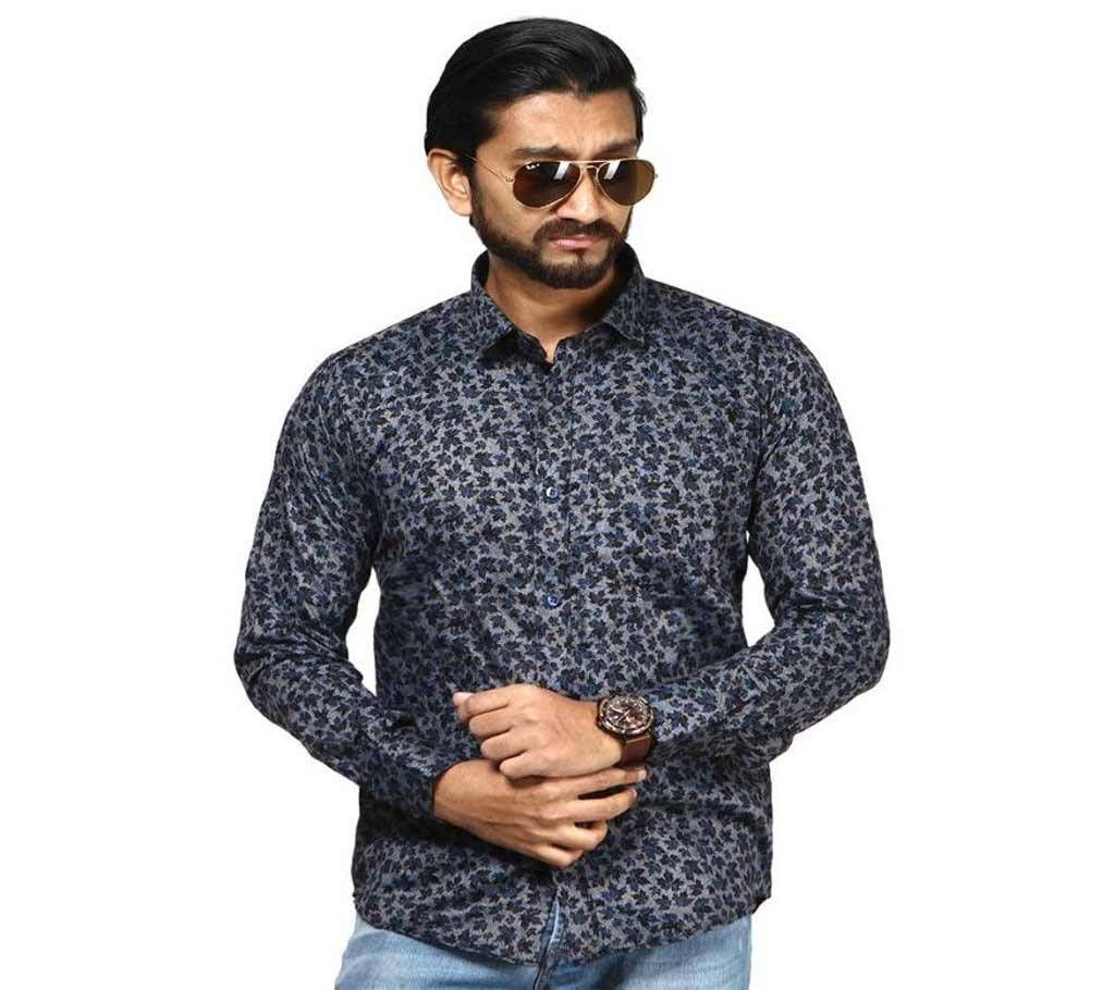 Multi-Color Cotton Casual Shirt For Men Blue