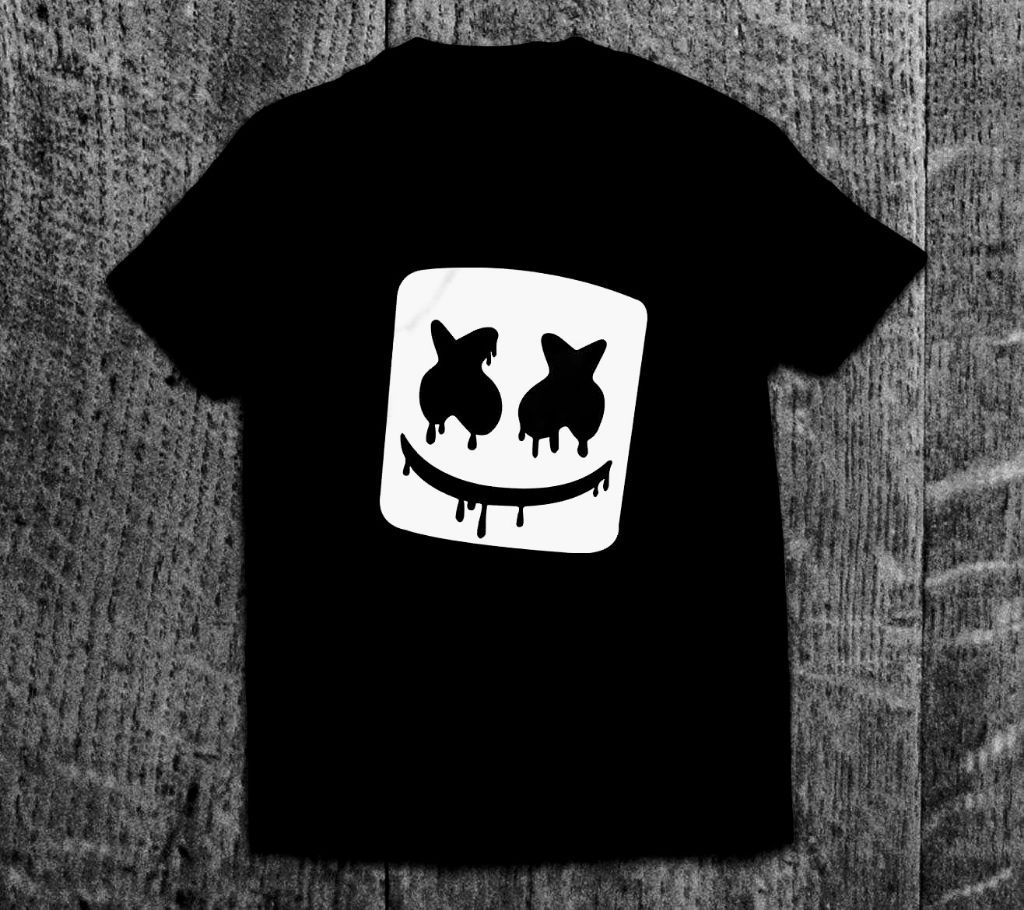 Menz Trendy Marshmello Half Sleeve Cotton T-shirt