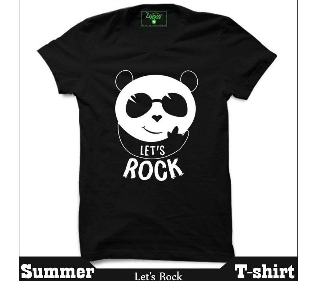 Lets Rock Mens Half Sleeve T-shirts