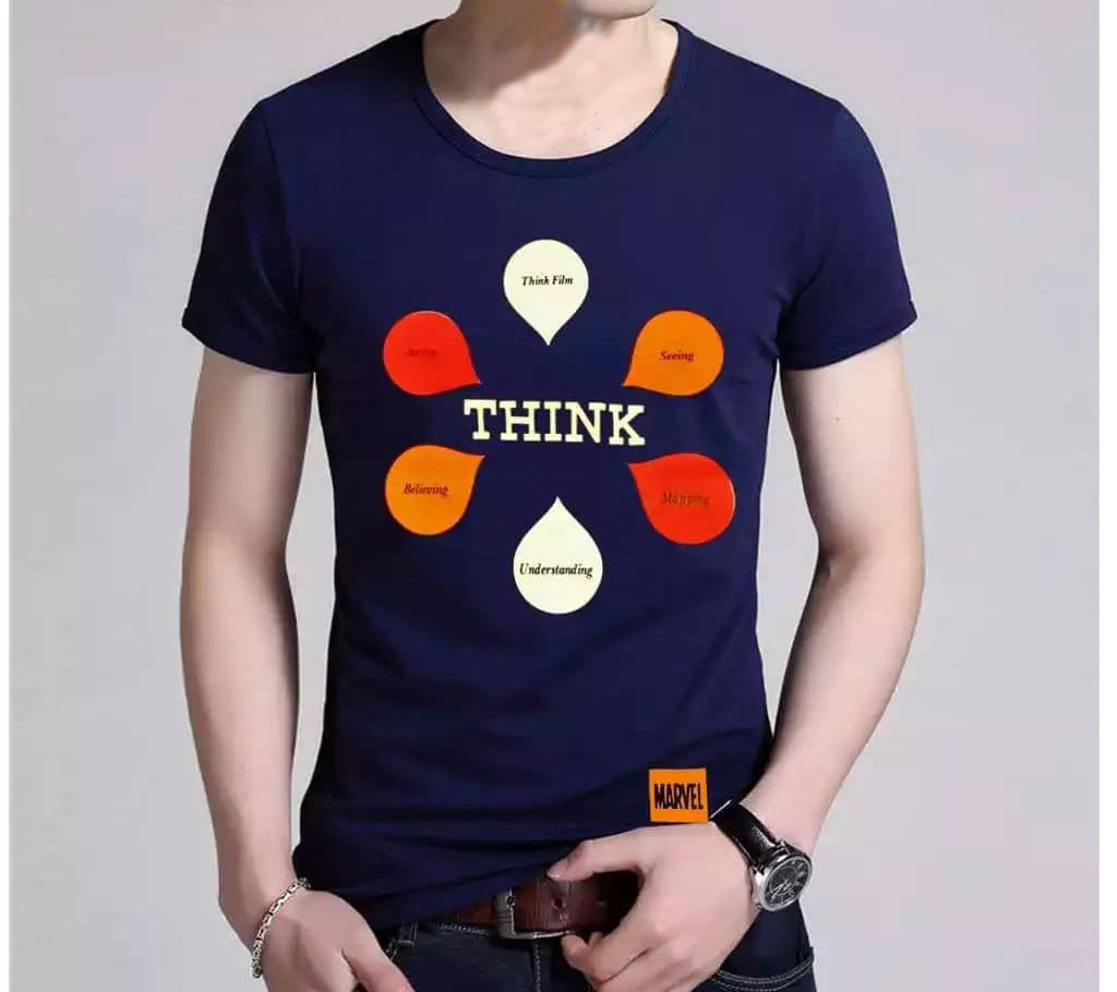 Think Half Sleeve slim fit cotton t-shirt