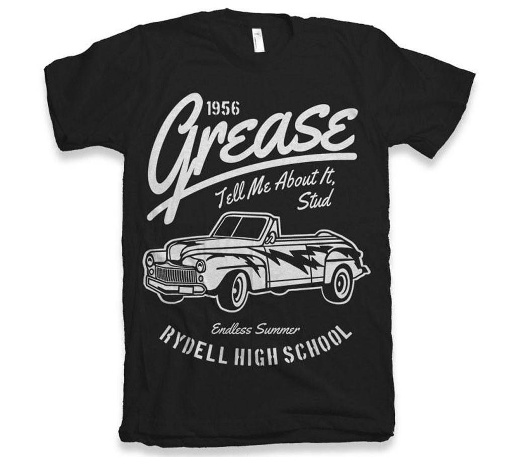 Mens Crease Cotton Round Neck  t-shirt