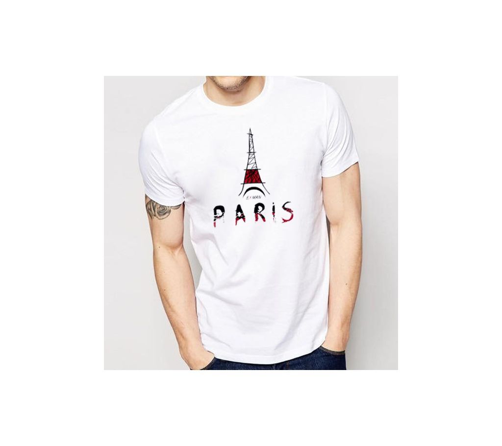 Paris   Mens Half SLeev T shirt