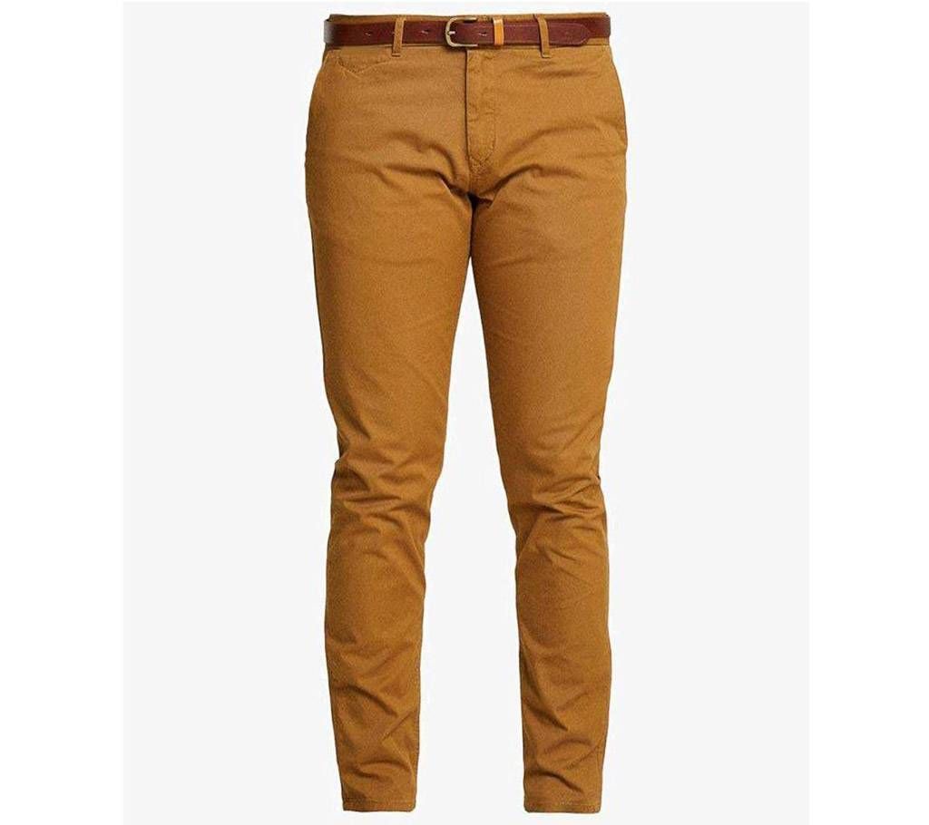 Khaki Gabardine /twill  Pant For Men