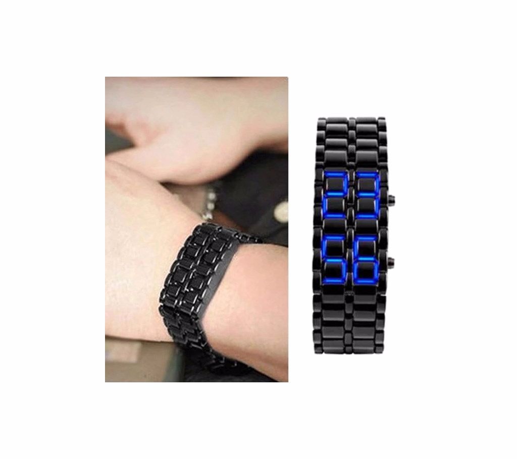 Luxury Stainless Steel  LED Watch For  Men