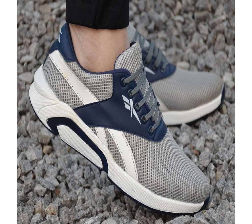 Casual Sneaker Shoes For Men-Gray Mesh