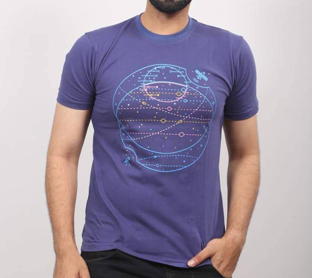 Menz Short Sleeve Cotton T-shirt - Blue 