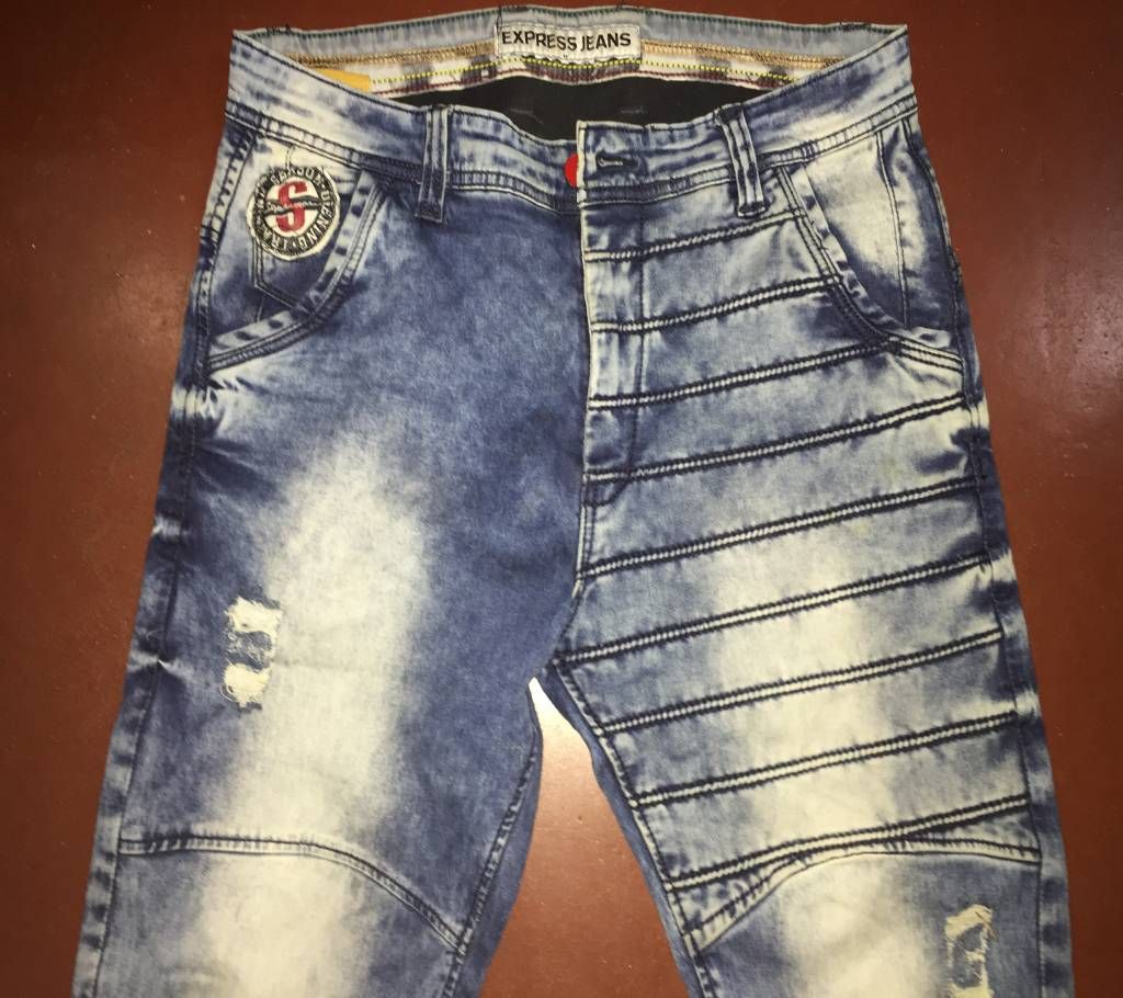 Biker Blue Jeans For Manz
