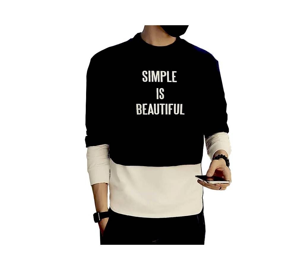 Simple is Beautiful Menz Long Sleeve T Shirt