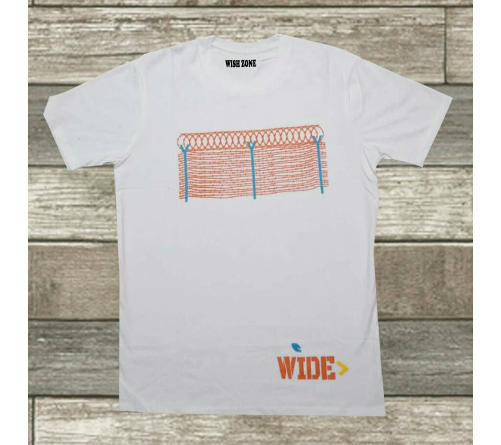 Men's Half Slit Cotton T Shirts