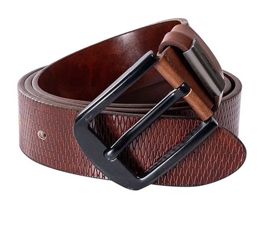 Black buckle casual belt for men