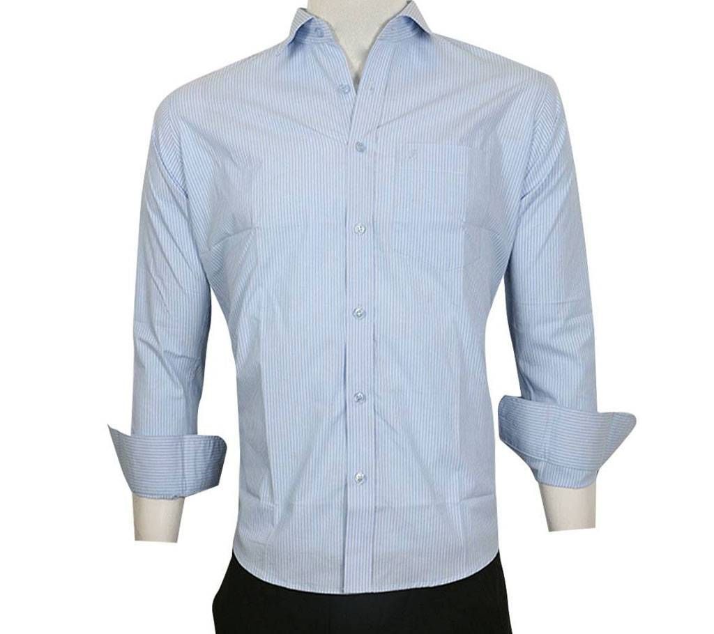 Cotton Mens Formal Shirt - Sky Blue
