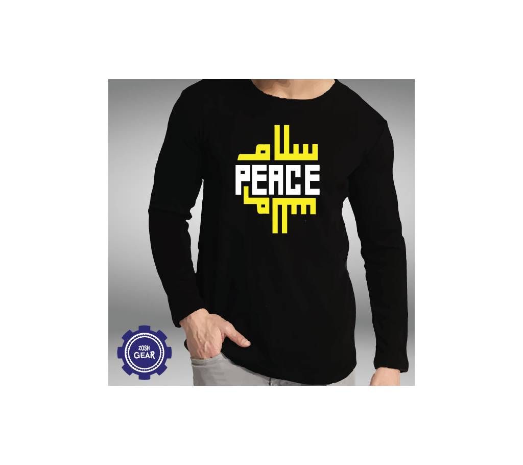 PEACE FULL SLEEVE T SHIRT (BLACK)