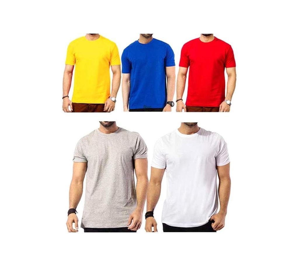 Multi-color Cotton T-Shirt for Men