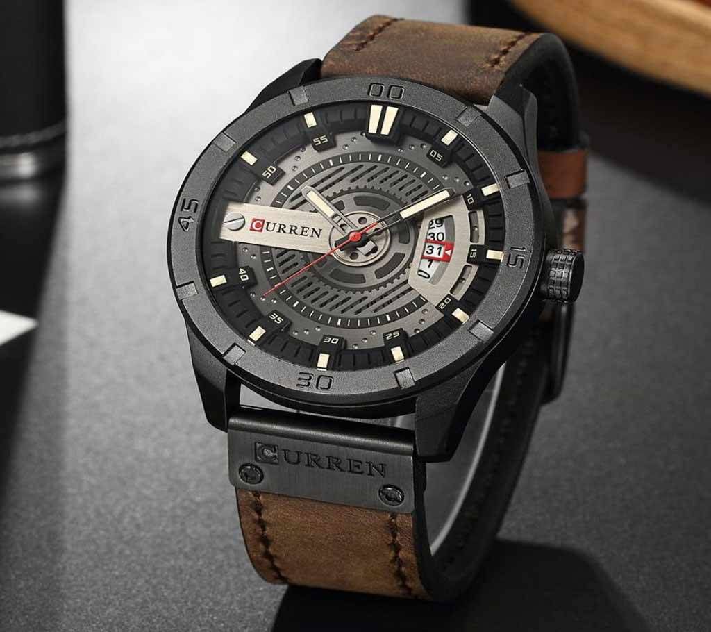 CURREN 8301 Men Date Display Leather Creative Quartz Wrist Watches Top Brand Sport Waterproof Watch For Male